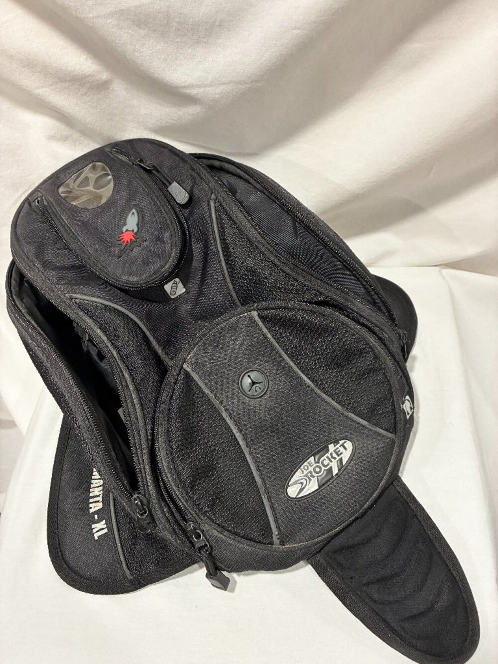 Joe Rocket Black Manta XL Canvas Tank Bag